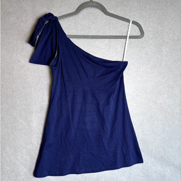 Lilly Pulitzer Navy Blue Preppy Summer Ruffle Bow Tie Cotton Shirt Size XS NWOT - Picture 1 of 8